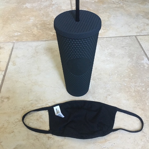 Starbucks Matte Black Tumbler + Starbucks Mask - Picture 8 of 13